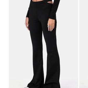 Adika Lion cut out flared black pants